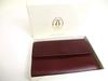 Authentic Cartier Must De Cartier Bordeaux Leather Trifold Wallet #a601  Refurbished