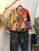 Autumn Winter Knit Loose Casual Long Sleeve Sweater with New Print Pattern