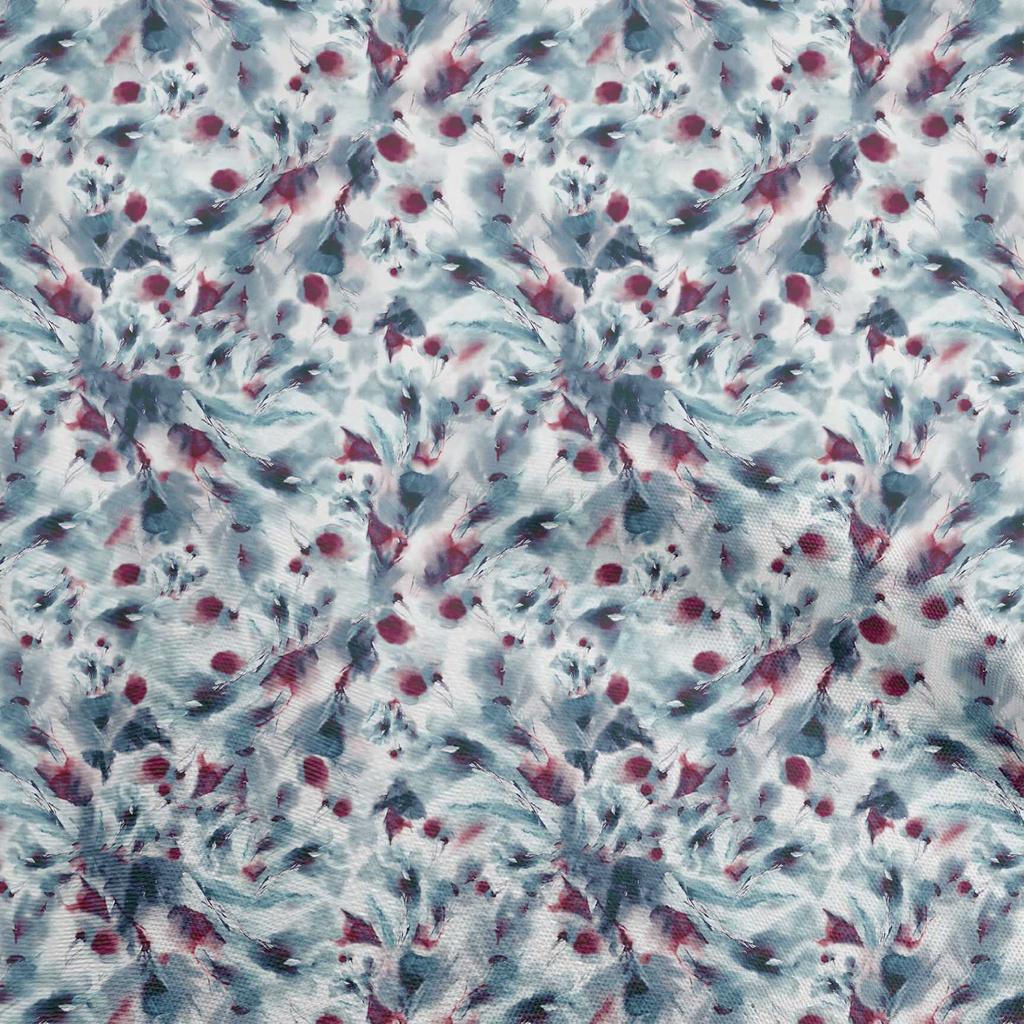 oneOone Țesătură din bumbac Flex Blue2 Țesătură florală cu acuarelă abstractă pentru cusut țesături artizanale imprimate la oarde 40 inch