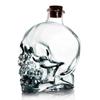 100-750ML Skull Head Cup with Wooden Cork Water Bottle Skull Head Wine Bottle  Halloween Gift