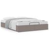 Ottoman Bed without Mattress Taupe 140x190 cm Fabric