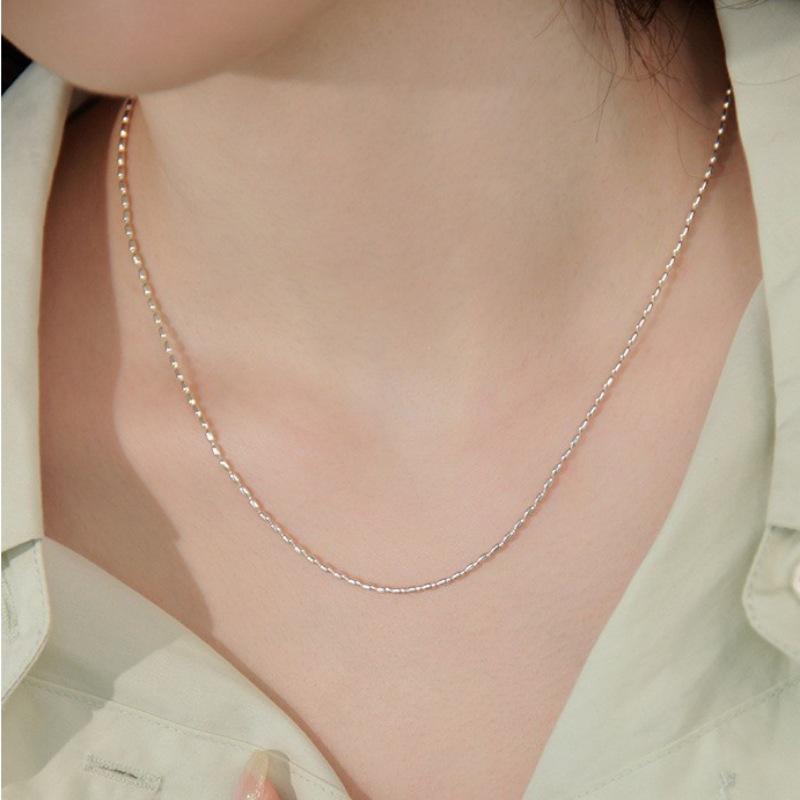 Rainbow Bead Layered Necklace: Women s Fashion Clavicle Chain, Trendy Sweater Style