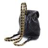 Chanel Matelasse Backpack Daypack A10177 ChainBackpack COCO Mark Black Lambskin Women Used