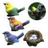 Miniature Small Bird Resin Craft Ornament for Nest Gardening Bonsai Mini Landscape Decoration for Fairy Gardens