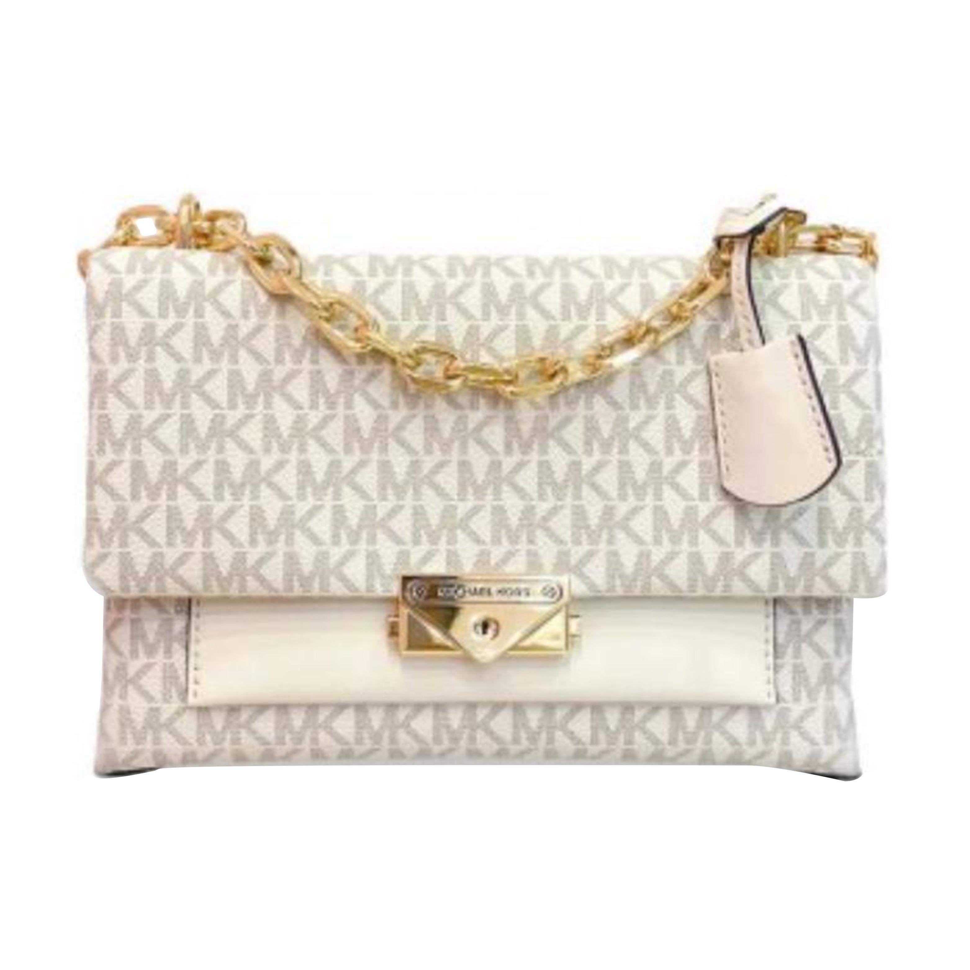 

New MICHAEL KORS Cece Artificial Leather Envelope Bag, Crossbody Bag, Shoulder Bag Medium Women s Vanilla White 35F2G0EF8B-WHITE 24.1*10.9*16.0CM