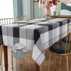Rectangle Checkered Tablecloths Waterproof Farmhouse Indoor Outdoor Picnic Table Cover Holiday Party Kitchen Dining Table Decor