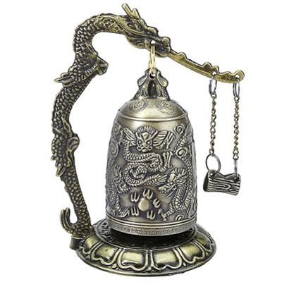 Lock Dragon geschnitzte buddhistische Glücksglocke geomantisch für Meditationsaltar