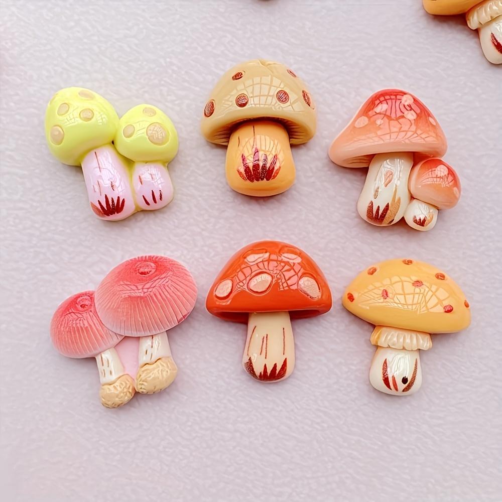 6 buc Magneți de Frigider Ciuperci Colorate Drăguți Rășină Decor Bucătărie Birou, Magneți Hexagonali Unici ABS pentru Dulap, Cabină și Mașină de Spălat Vase
