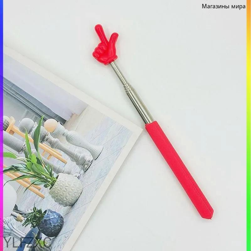 Telescopic pointer-finger for class and classes, set 10 pcs., metal, colored