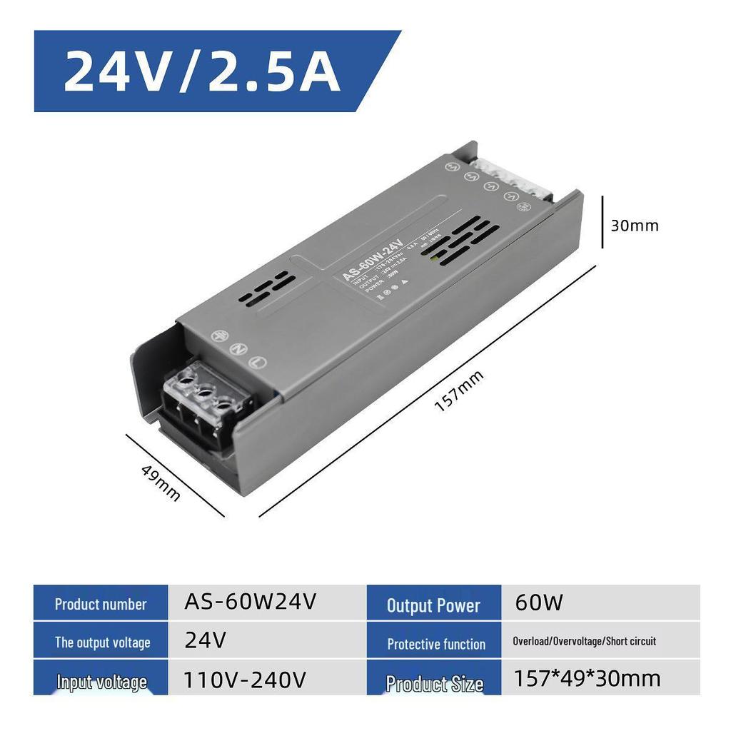 High-Power LED Transformer: No False Labeling, 12V/24V, 60-400W