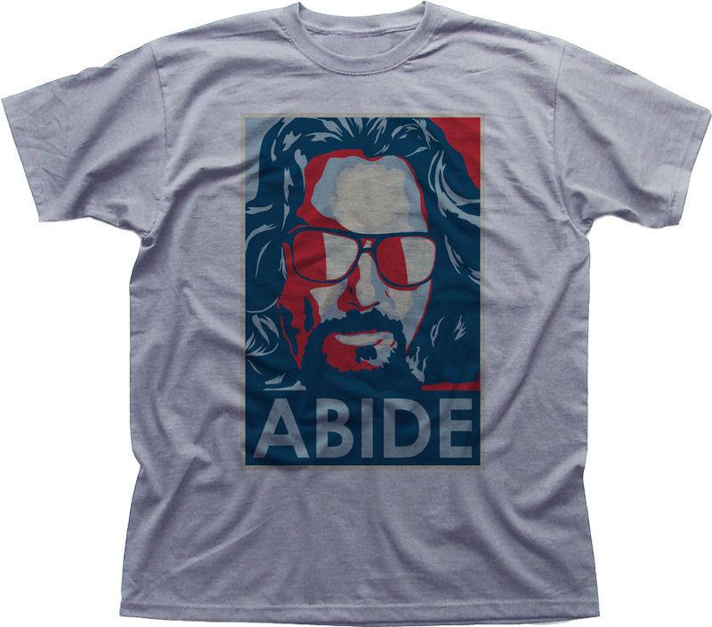 

The DUDE ABIDES Big Lebowski ABIDE OBAMA POSTER funny t-shirt 9900 L