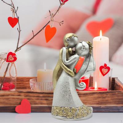 Stelbeeldje Bureau Ornament Kunst Cadeau Romantisch Beeld, Hars Sculptuur voor Woonkamer