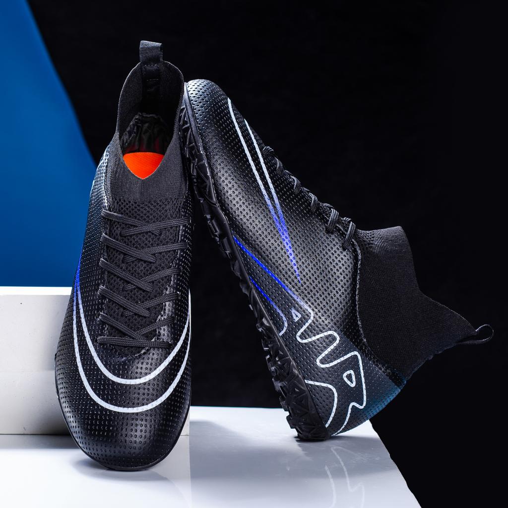 Lisované kopačky na umělý trávník tréninkové kožené boty pro muže a ženy lisované studentské rozbité vysoké pro teenagery a děti cena