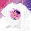 Camiseta Infantil Kpop Verão Caçadores de Demônios ZOEY Desenho Animado Menina Menino Camiseta Quente Estampa de Filme Fofa Baby Tee Roupa de Fã