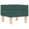 Rocking Chair with Footstool Dark Green Fabric