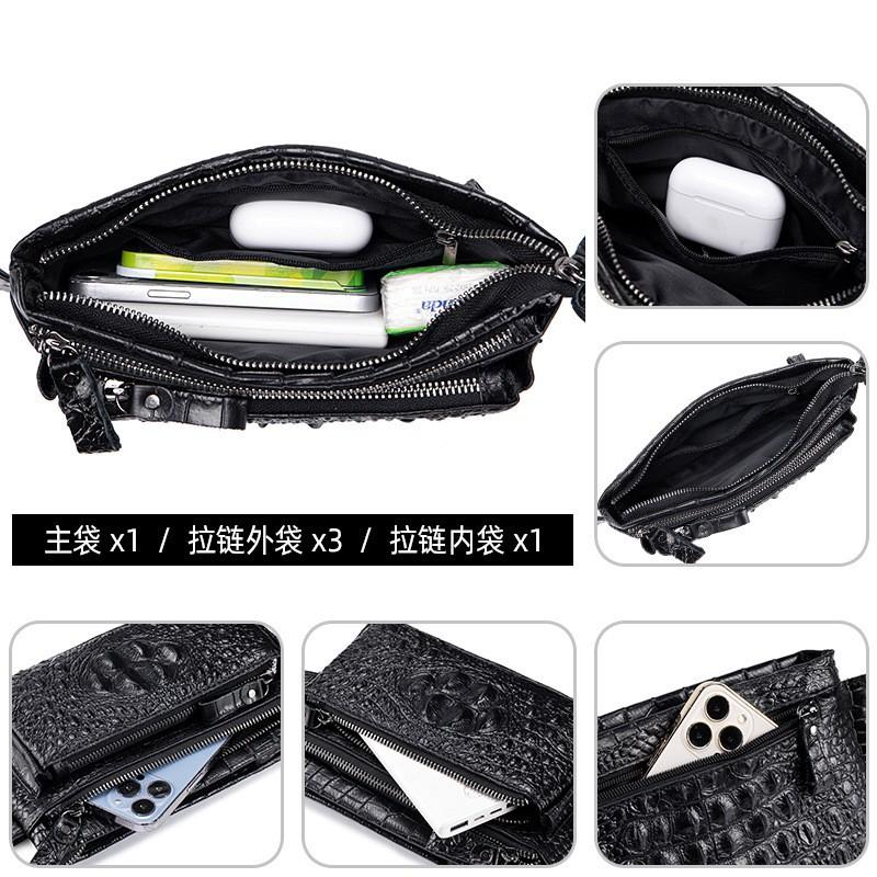 Kopfschicht Rindsleder Hüfttasche Herren Multifunktional Sport Leder Crossbody Handys Hochwertiges Gefühl