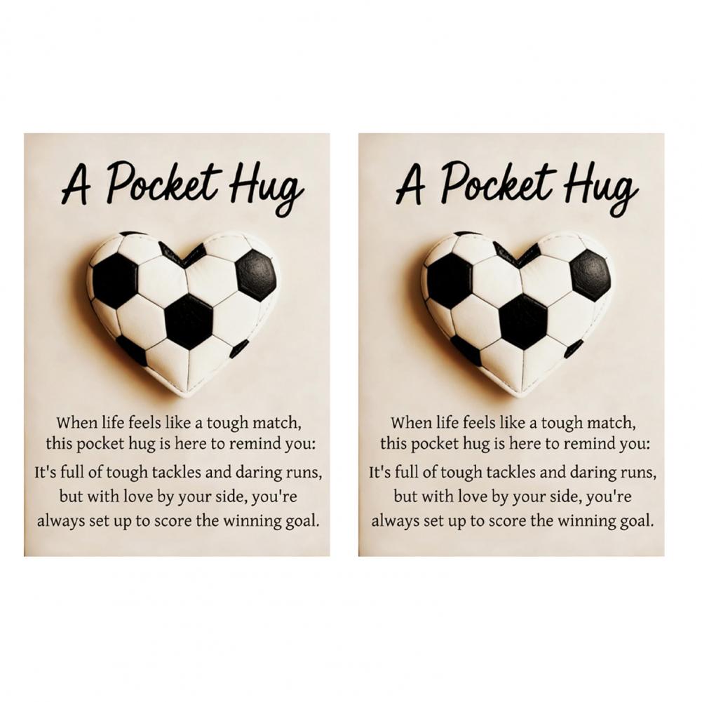 Christmas Gift for Family Friends Heart Shaped Pocket Hugs Heart-shaped Football Pocket Hug Ornament with for Sports for Family