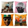 Rapper T-Tyler the Creator Cushion Cover Pattern Printed Pillowcase for Living Room Sofa Cushion Cover & Bedroom Decor