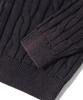 TRILLION Vintage Washed Cable 2-Way Zip-Up Knit (Plum Navy)