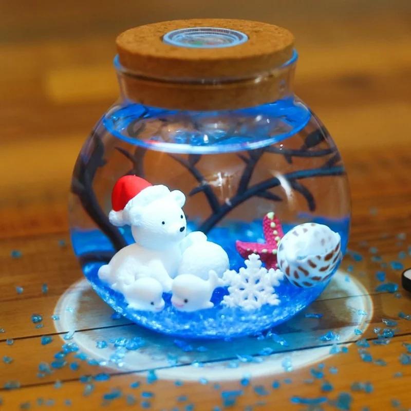 Creative Handmade DIY Romantic Underwater Luminous Bottle Birthday Gift Bedroom Decoration Night Light Free Print Photos