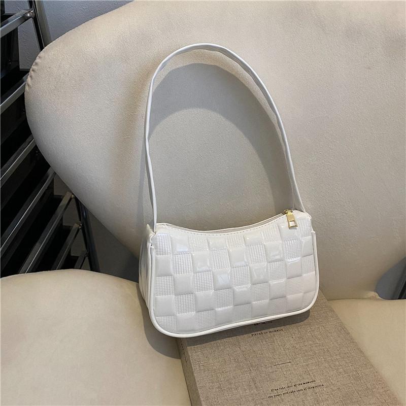 Chic Square Handheld Bag For Women Stylish Urban Design In White Orange Green