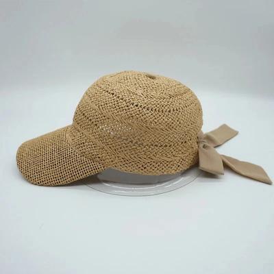 Bowknot Ins Facebook Sommer Aushöhlen Papier Gras Zurück Bowknot Korestreet Dame Baseball Hut Frauen Freizeit Visiere Kappe