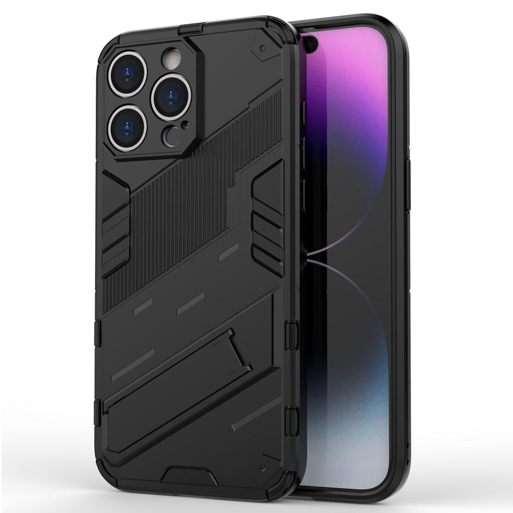 Für iPhone 16 Pro Max Hülle PC+TPU Stoßfeste Handyhülle mit Ständer