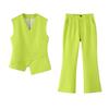 Fashion Style 2024 Summer New Arrival Women's Clothing Sleeveless Versatile Stylish Silm V Neck Vest Suit High Waist Pants