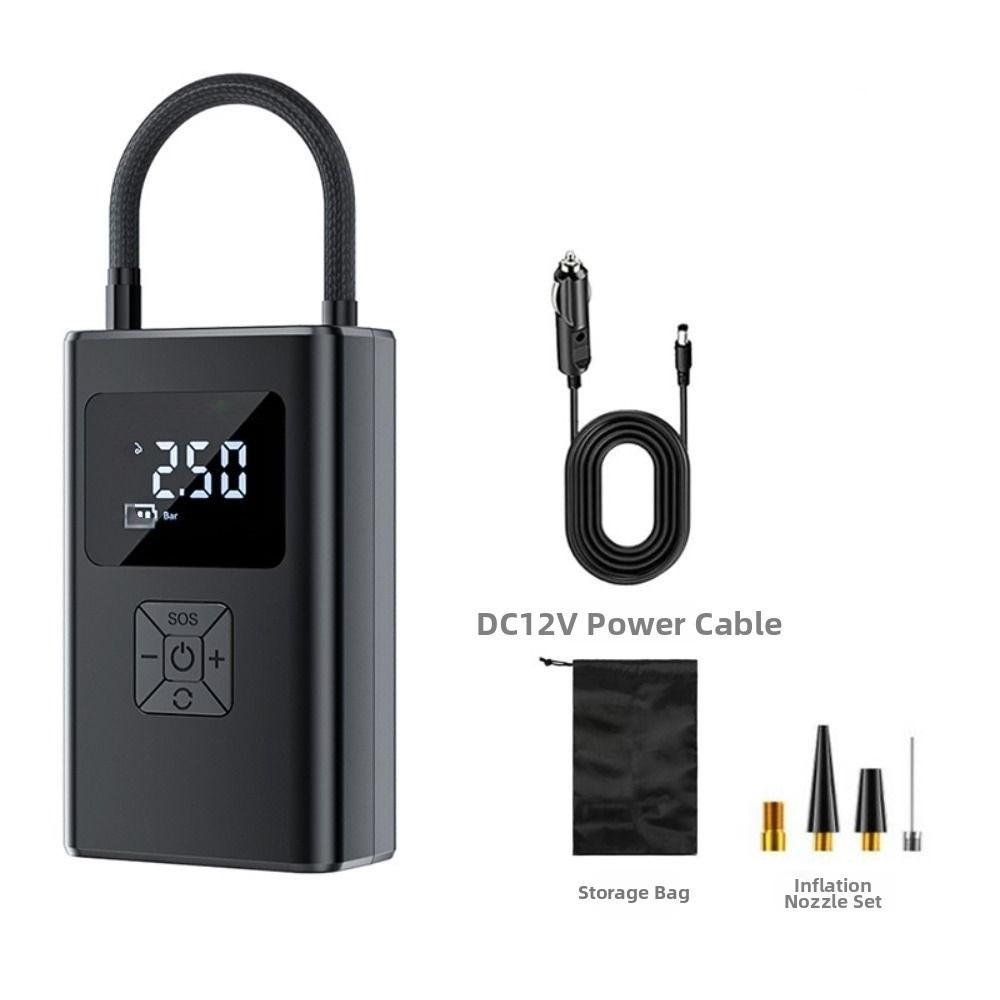 

Светодиодная лампа Автомобильный надувной компрессорный насос 9-в-1 Беспроводной автомобильный насос Автоаксессуары Предметы первой необходимости Car plug-in Use