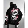 Cherry Blossom Backward Pattern Men's Sweatshirt