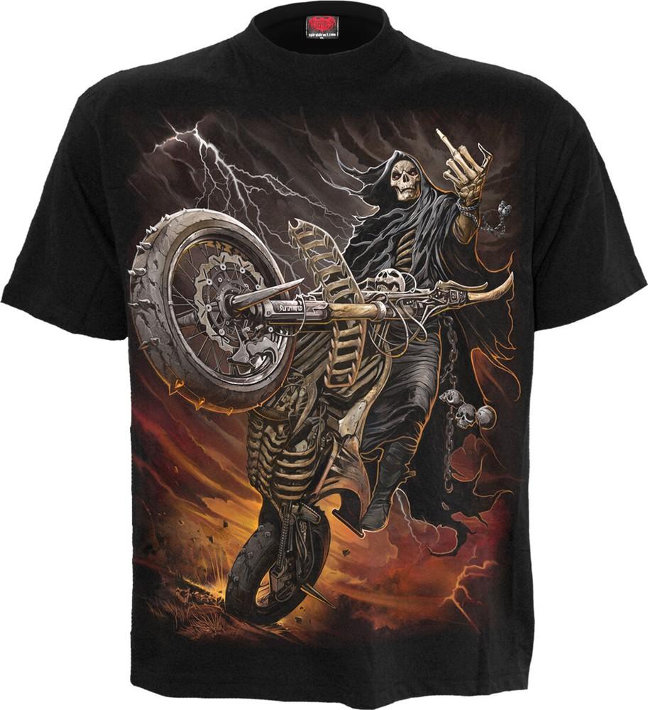 Spiral Direct Bicycle Life TShirt Biker Grim Reaper Skull Skeleton Tatoo Unisex T-Shirt XXXL