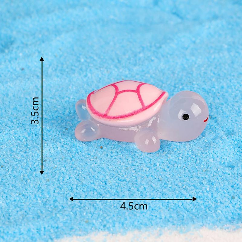 Small Fish Tank Micro Landscape Decoration Noctilucent Small Turtle Moss Landscaping Resin Crafts Desktop Ornaments Accessories