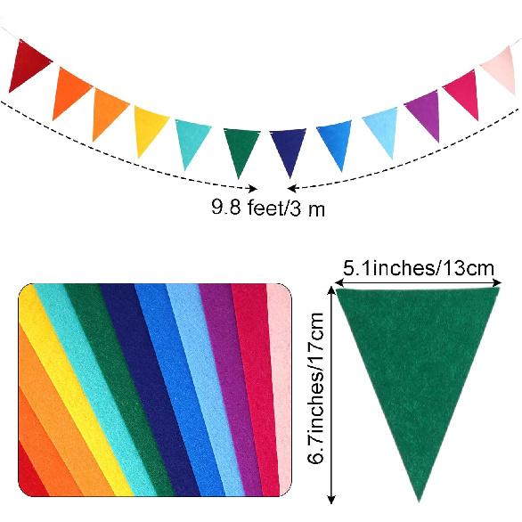Pre-Strung Happy Birthday Banner Rainbow Happy Birthday Felt Garland Felt Pennant Flag Rainbow Party Decorations Personalized Holiday Sign for