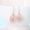 Original Hand-Wound Water Drop Dried Flower Specimen Earrings Qingren, Student Gift E88