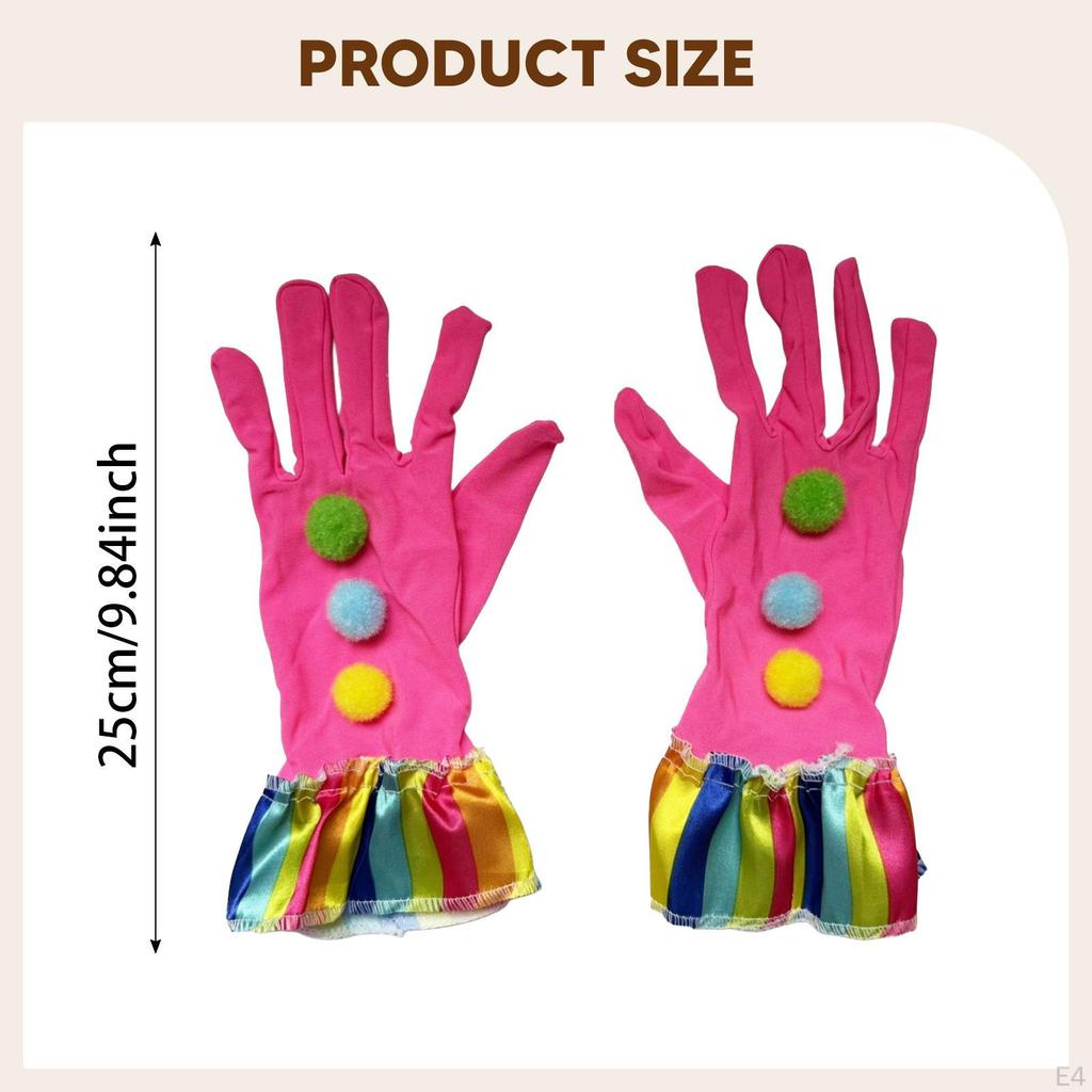 Halloween Clown Gloves Adult Cosplay for Events Themed Party Holiday Christmas