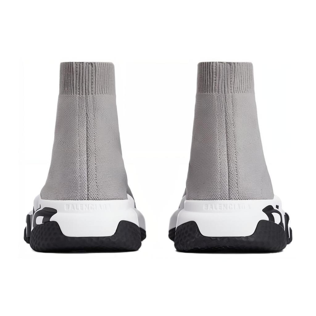 Balenciaga Graffiti Speed Graffiti High top Casual Shoes Men's Gray Black White 605972W05GE1391