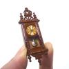 Dollhouse Wall Clock Portable Cosplay Lightweight Mini Vintage Wooden Hanging Clock Model Daily Display