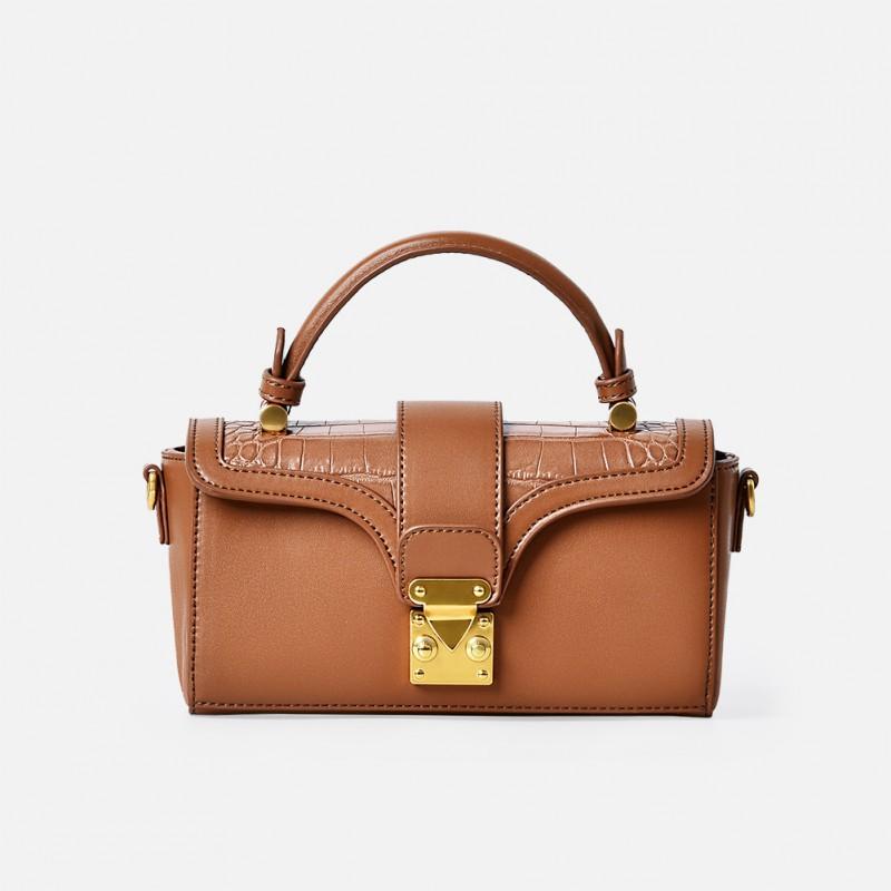 

High End Versatile Bag Women s Fashion Retro Texture Handbag Crossbody Shoulder Exquisite Small Square 19.5cmx6.5cmx11cm