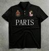 Unisex Regular Fit Kroonprint Poloshirt Casual Top met Korte Mouwen en Kraag Voor Zomerse Mode Unisex Kleding Voor Dagelijks Gebruik