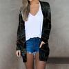 Floral Print Women's Casual Long Sleeve Cardigan Midi Jacket Tops Fashion
