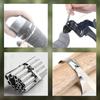 100Pcs Stainless Steel Cable Ties Metal Zip Ties Strap for Exhaust Wrap Multi-Purpose Heavy Duty Self-locking Fastening Ring