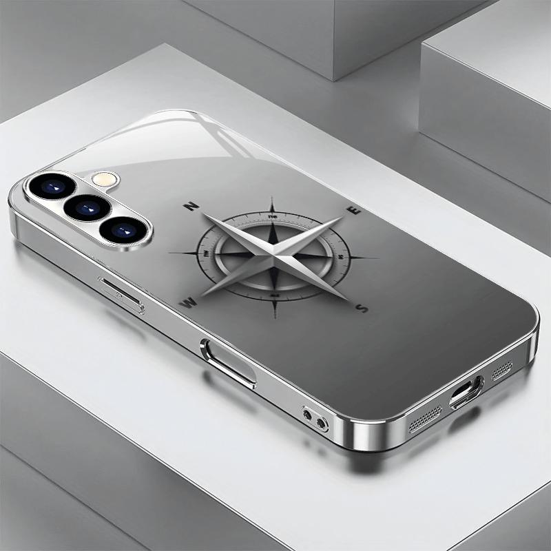 Nouvelle coque de téléphone plaquée or pour Samsung Galaxy S26 Ultra S25 Plus S24 S23 S22 fe verre trempé Motifs texturés artistiques
