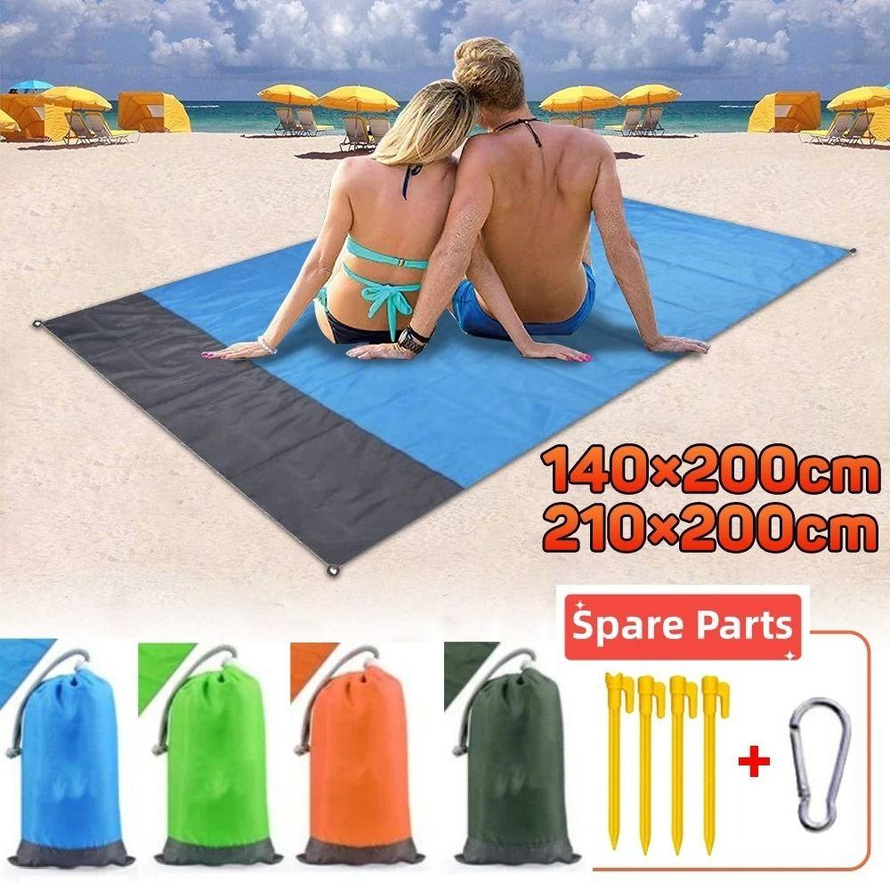 

Waterproof Camping Mat Polyester Sand Beach Mat Portable Picnic Mat Outdoor Dark Green 140*200cm