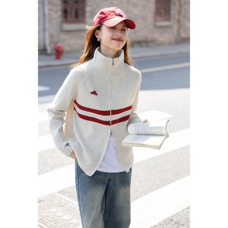 Mocana Striped Double-Zipper Knit Sweater