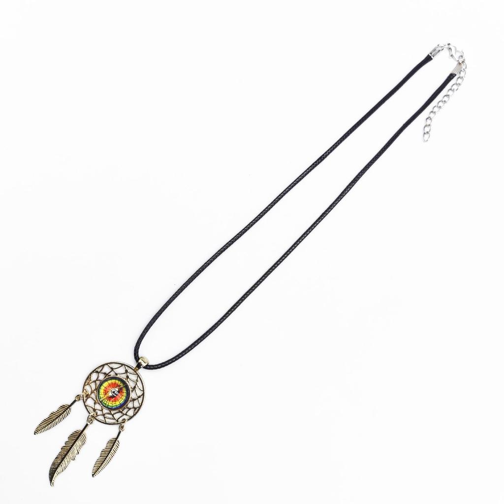 Black Leather Necklace Pendant Rope Accessories