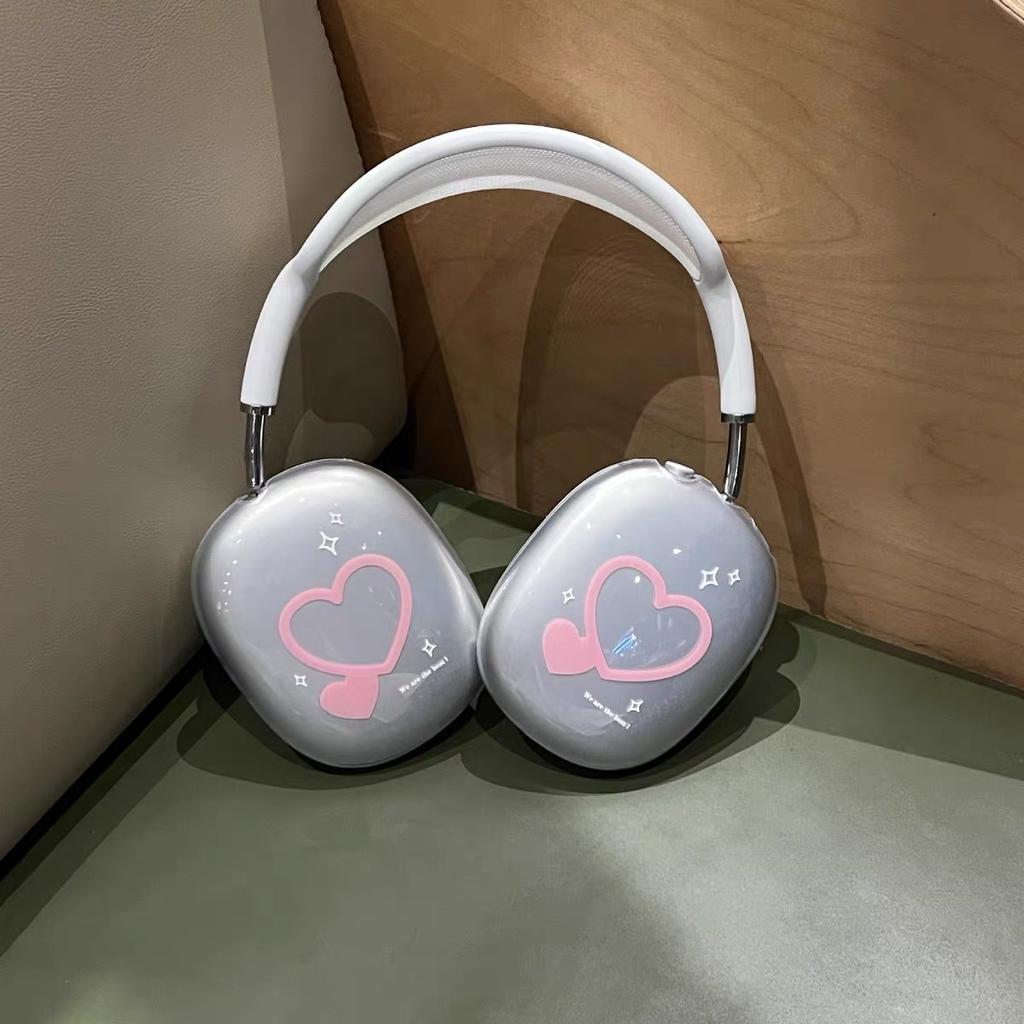 Korea Love for AirPods Max Apple Earphone Case High Transparent Tpu Headset All-inclusive Transparent Protective Case