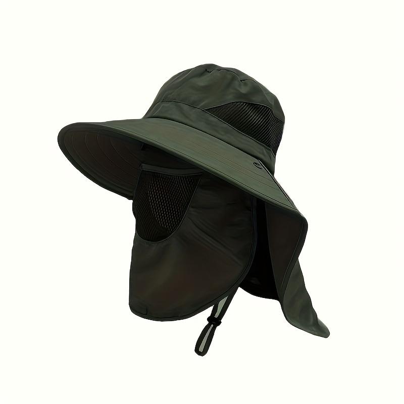 Summer Sun Hat Breathable Anti-UV Cycling Fishing Neck Flap Fisherman Hat Unisex Outdoor Large Brim Hunting Hiking Bucket Hat