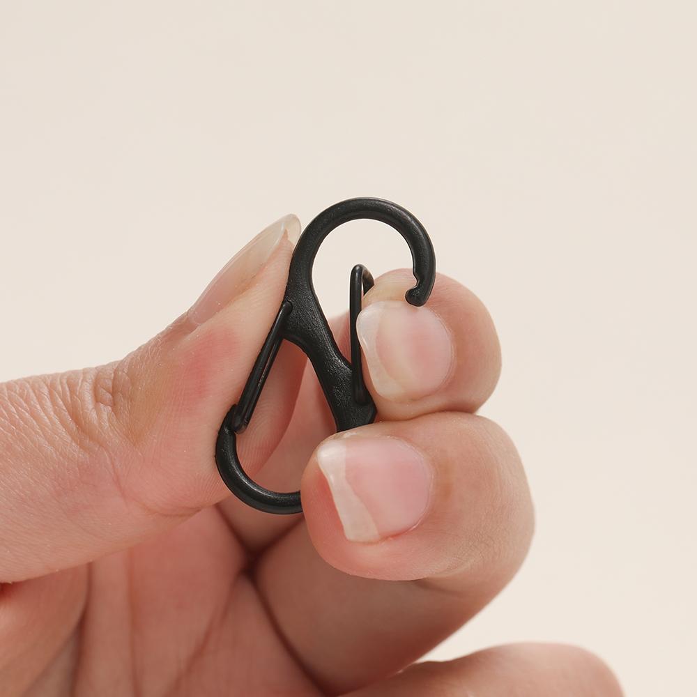 10pcs/lot Metal Lock Clip Keychain Multifunctional S Shaped Alloy Hanging Buckle For DIY Jewelry Outdoor Camping Hiking Travel