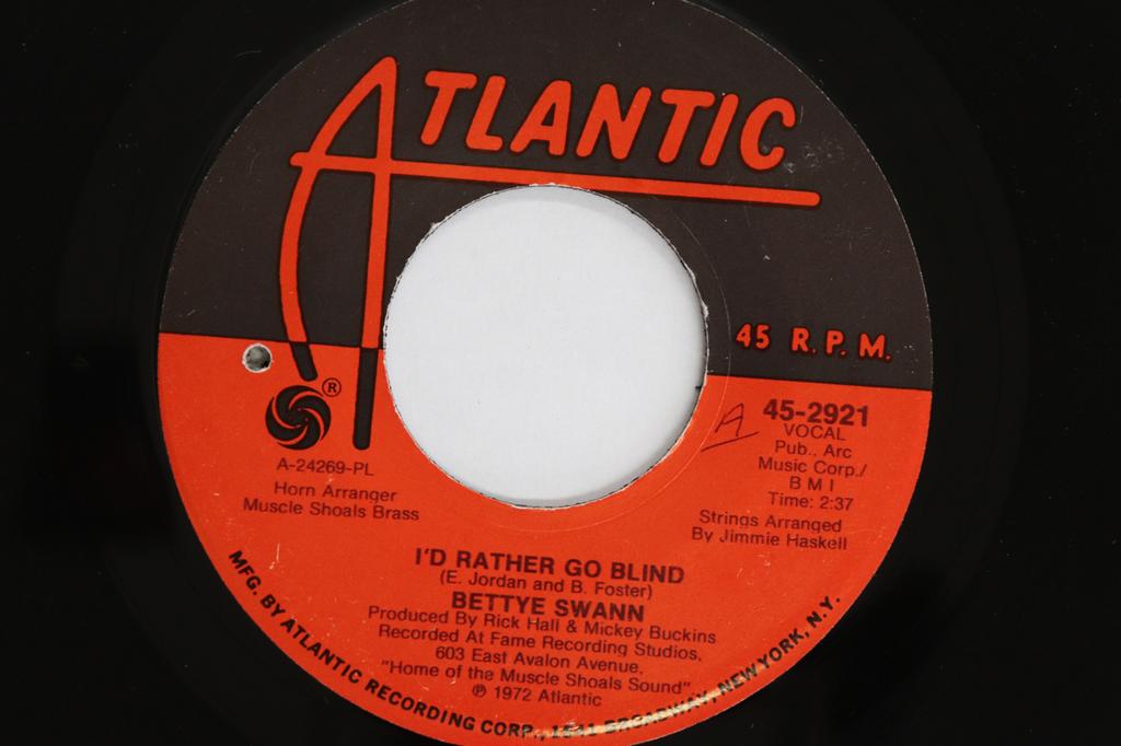 7inch Record BETTYE SWANN - I'd Rather Go Blind / Today I Start 452921 ATLANTIC 1972 US Soul/Funk Used