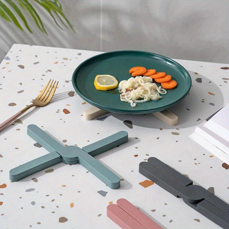 4Pcs Foldable Heat Resistant Pad Silicone Slip Insulation Pad Cup Mat Hot Drink Holder Mug Stand Table Decorations Kitchen Accessory